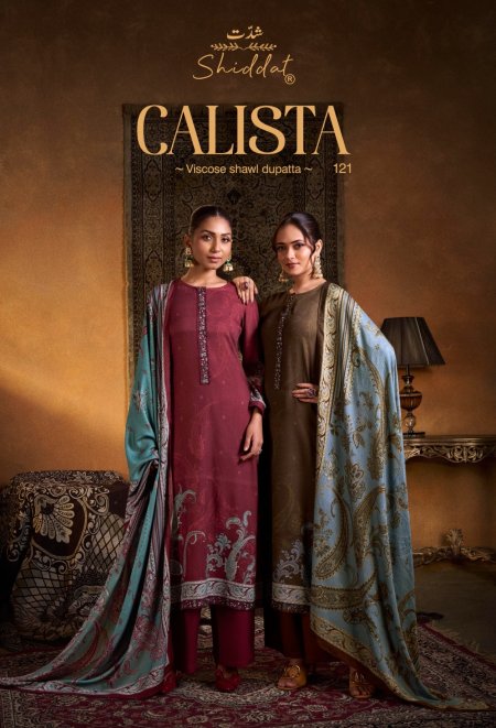 Calista 121 By Shiddat Viscose Pashmina Dress Material